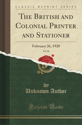Author, U: British and Colonial Printer and Stationer, Vol.