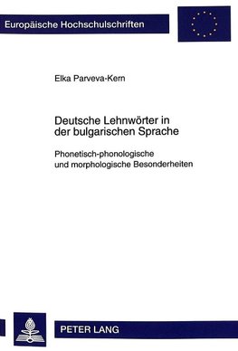Deutsche Lehnwörter in der bulgarischen Sprache