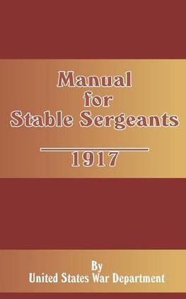Manual for Stable Sergeants