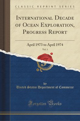 Commerce, U: International Decade of Ocean Exploration, Prog