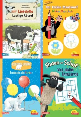 Pixi kreativ Serie Nr. 20: 4er Bundle: TV- und Bilderbuch-Stars bei Pixi kreativ