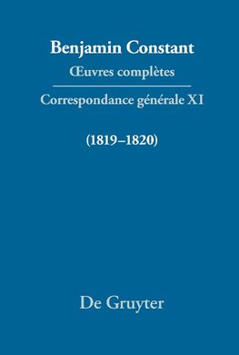 ¿uvres complètes, XI, Correspondance générale 1819-1820