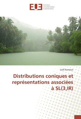 Distributions coniques et représentations associées à SL(3,IR)