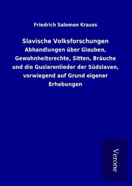 Slavische Volksforschungen