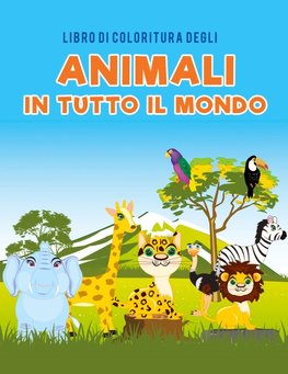 Libro di coloritura degli animali in tutto il mondo