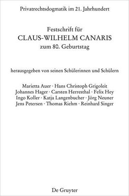 Privatrechtsdogmatik im 21. Jahrhundert