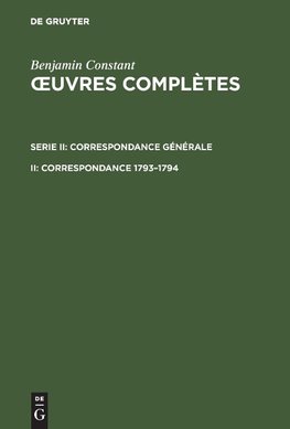Correspondance 1793-1794