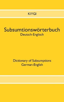 Subsumtionswörterbuch Deutsch-Englisch