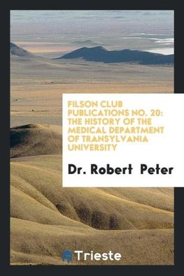 Filson Club Publications No. 20