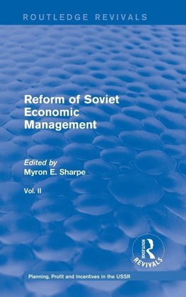 Reform of Soviet Economic Management