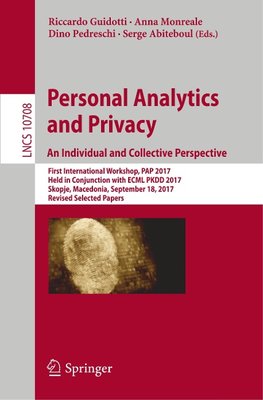 Personal Analytics and Privacy. An Individual and Collective Perspective
