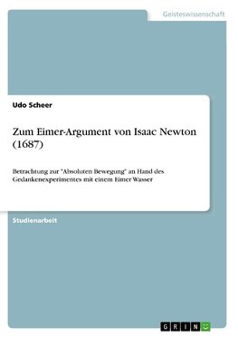 Zum Eimer-Argument von Isaac Newton (1687)