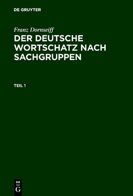 Der deutsche Wortschatz nach Sachgruppen