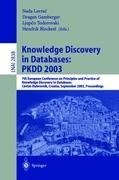 Knowledge Discovery in Databases: PKDD 2003