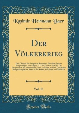 Baer, K: Völkerkrieg, Vol. 11