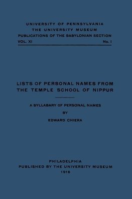 Lists of Personal Names from the Temple