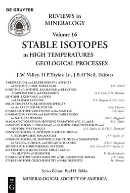 Stable Isotopes in High Temperature Geological Processes