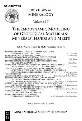 Thermodynamic Modeling of Geologic Materials