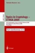 Topics in Cryptology -- CT-RSA 2004