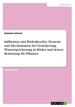 Infiltration und Bodenfeuchte. Prozesse und Mechanismen der Versickerung. Wasserspeicherung in Böden und dessen Bedeutung für Pflanzen