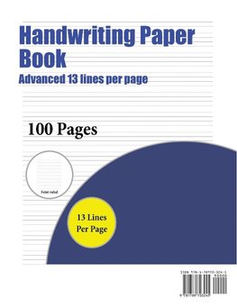 Handwriting Paper Book (Advanced 13 lines per page)
