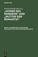 Kommentierte Neuausgabe wichtiger Texte zur deutschen Rezeption