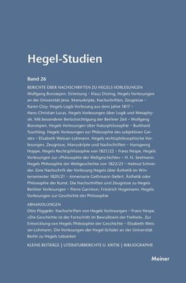 Hegel-Studien / Hegel-Studien Band 26 (1991)