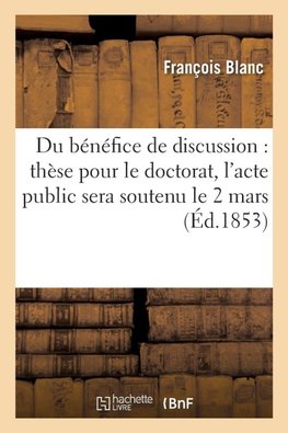 Du bénéfice de discussion