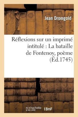 Réflexions sur un imprimé intitulé