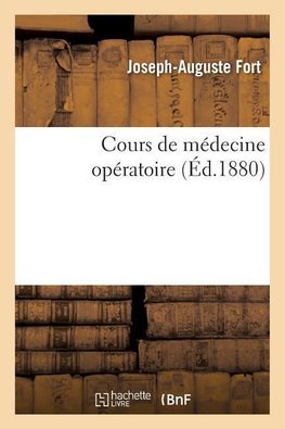 Cours de médecine opératoire