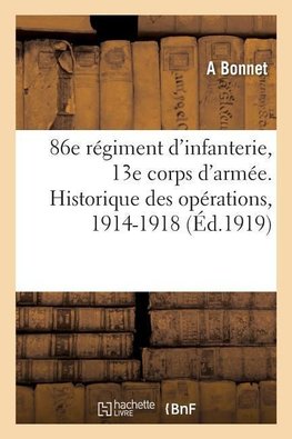 86e régiment d'infanterie, 13e corps d'armée