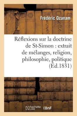 Réflexions sur la doctrine de Saint-Simon