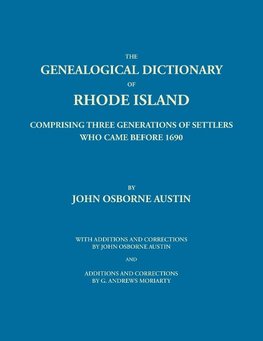 Genealogical Dictionary of Rhode Island