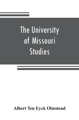 The University of Missouri Studies