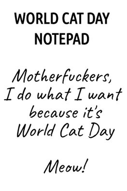 World Cat Day Notepad