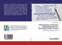 Antecedents of Teacher Empowerment in a Secondary Public School