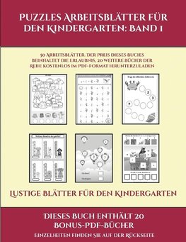Lustige Blätter für den Kindergarten (Puzzles Arbeitsblätter für den Kindergarten