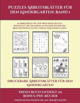 Druckbare Arbeitsblätter für den Kindergarten (Puzzles Arbeitsblätter für den Kindergarten