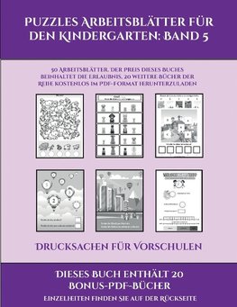 Drucksachen für Vorschulen (Puzzles Arbeitsblätter für den Kindergarten