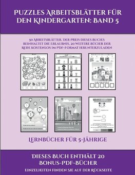 Lernbücher für 5-Jährige (Puzzles Arbeitsblätter für den Kindergarten