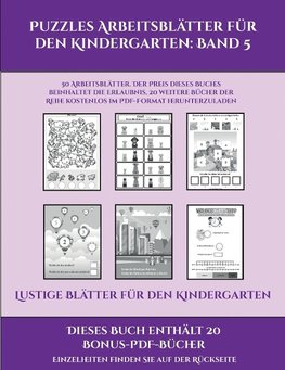 Lustige Blätter für den Kindergarten (Puzzles Arbeitsblätter für den Kindergarten