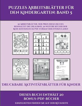 Druckbare Aktivitätsblätter für Kinder (Puzzles Arbeitsblätter für den Kindergarten