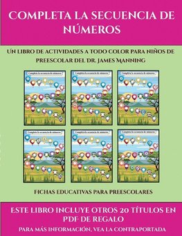 Fichas educativas para preescolares (Completa la secuencia de números)