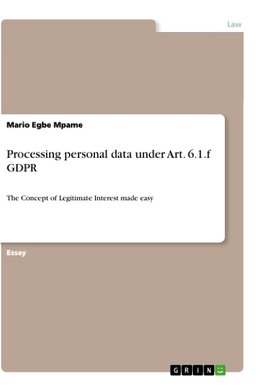 Processing personal data under Art. 6.1.f GDPR