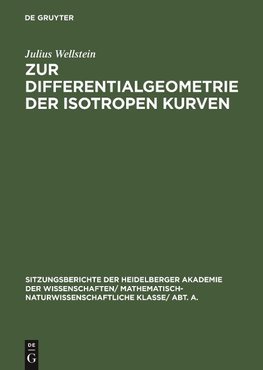 Zur Differentialgeometrie der isotropen Kurven