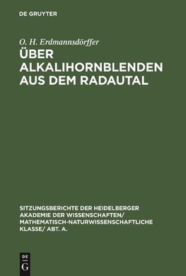 Über Alkalihornblenden aus dem Radautal