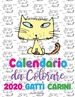Calendario da colorare 2020 gatti carini (edizione italiana)