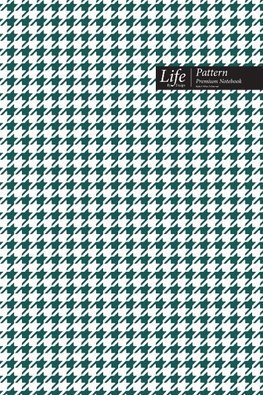 Checkered II Pattern Composition Notebook, Stylish Portable Write-In Journal (A5), 144 Sheets Olive Cover