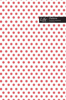 Dots Pattern Composition Notebook, Dotted Lines, Wide Ruled Medium Size 6 x 9 Inch (A5), 144 Sheets Pink Cover