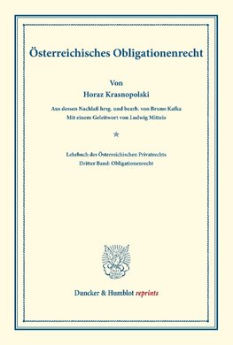 Lehrbuch des Österreichischen Privatrechts.